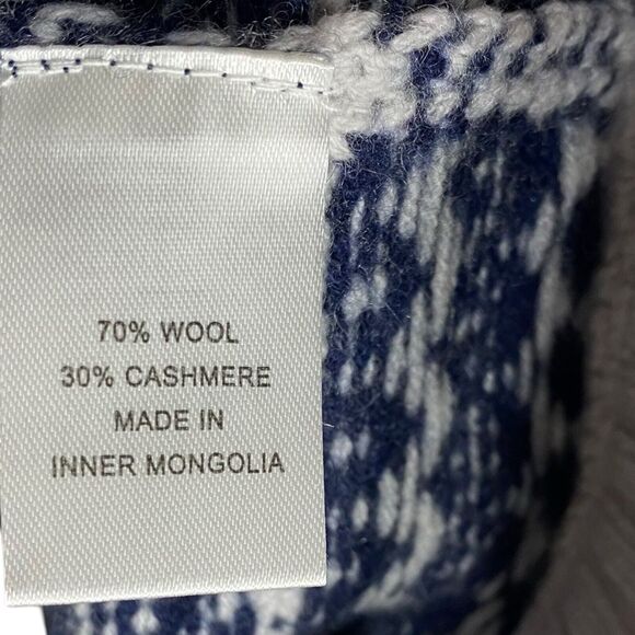 Jumper 1234 Sweater Womens M 2 Turtleneck Fair Isle Cashmere Wool Oversized Boxy - Picture 11 of 13